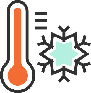 Cold weather safety icon