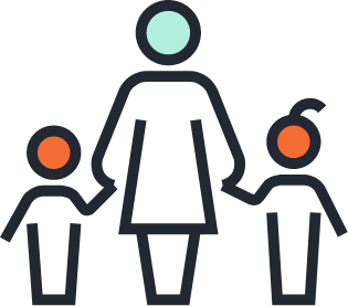 Kids and parents icon